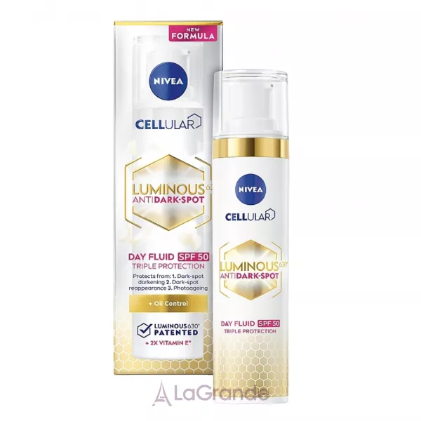 NIVEA Luminous 630 Anti Dark-Spot Day Fluid SPF 50 ������� ����� ��� ���� ������ ����������� 