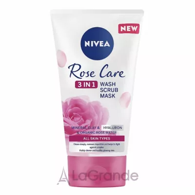 NIVEA Rose Care 3in1 Wash Scrub Mask     31    