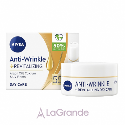 NIVEA Anti-Wrinkle + Revitalising Day Cream       + , 55+