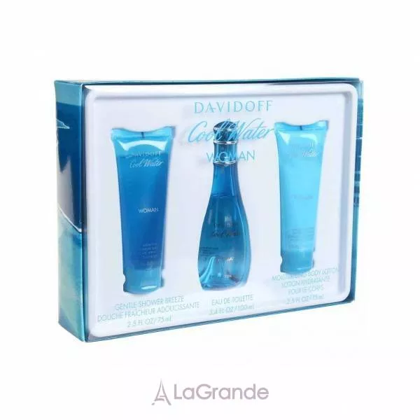 Davidoff Cool Water Woman ����� (��������� ���� 100 �� + ������ ��� ���� 75 �� + ���� ��� ���� 75 ��)