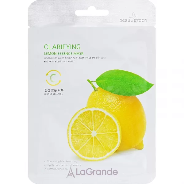 BeauuGreen Lemon Essence Mask ��������� �������� ����� ��� ���� c ���������� ������