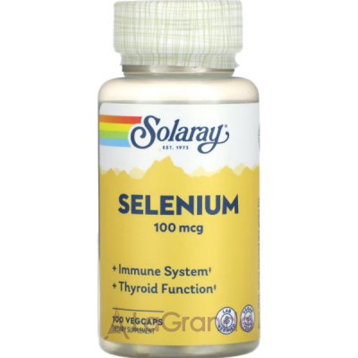 Solaray Selenium Yeast Free 100 mcg Veg Caps     