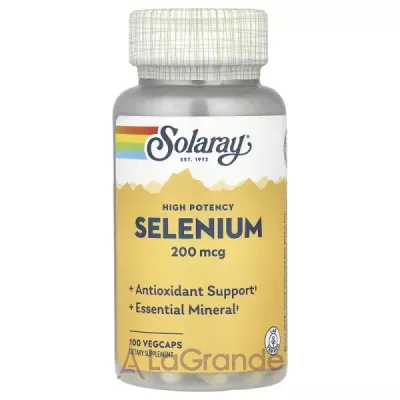 Solaray Selenium High Potency 200 mcg Veg Caps      