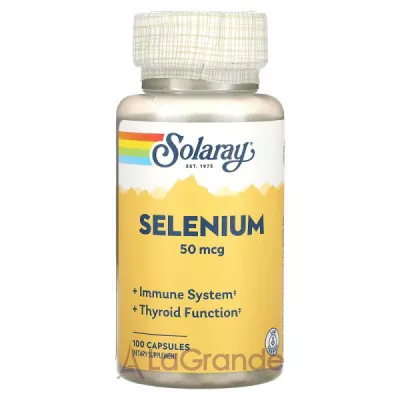 Solaray Selenium 50 mcg Veg Caps    