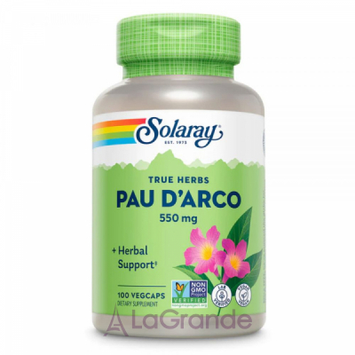 Solaray Pau D'Arco Bark 550mg VegCaps   