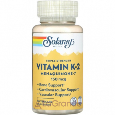 Solaray Triple Strength Vit K-2 MK-7 150mcg   