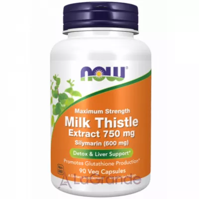 Now Foods Milk Thistle Extract 750mg Silymarin 600mg     750 