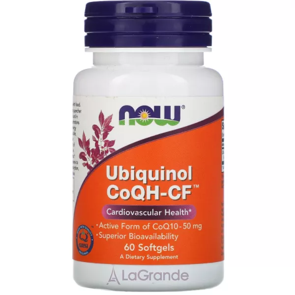 Now Foods Ubiquinol CoQH-CF 50 mg ������� CoQH-CF 50 �� ��� ������'� �������-������� �������