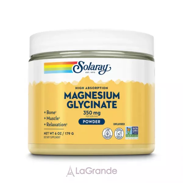 Solaray High Absorption Magnesium Glycinate Powder Unflavored ������� ������� 
