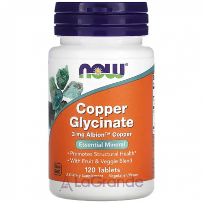 Now Foods Copper Glycinate 3 mg   3 