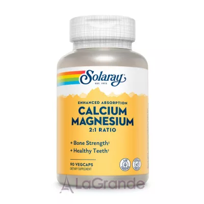 Solaray Calcium & Magnesium AAC 2:1 VegCaps   