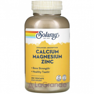 Solaray Calcium Magnesium Zinc VegCaps   