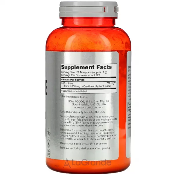 Now Foods Sports L-Ornithine Powder L-�������,�������