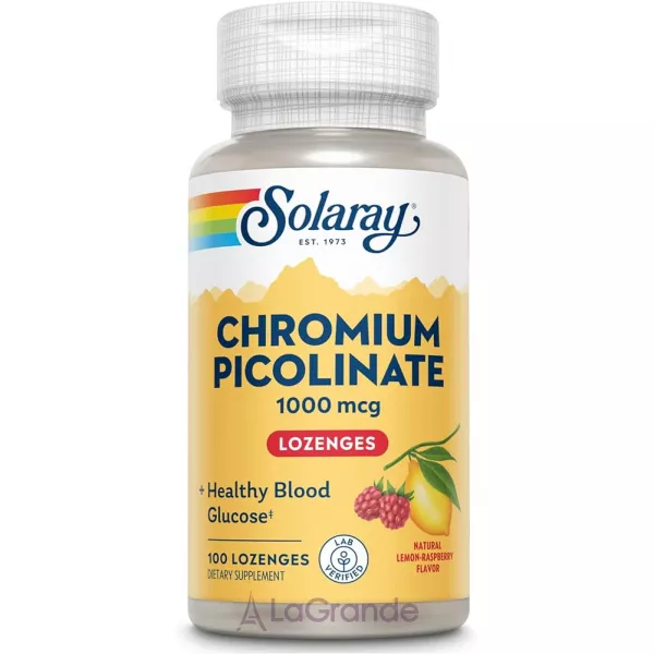 Solaray Chromium Picolinate 1000mcg Lozenges Lemon-Raspberry ��������� ����� �� ������ ������ � ������ � ��������
