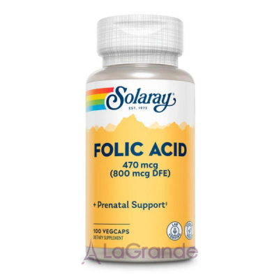 Solaray Folic Acid 1360mcg VegCaps      