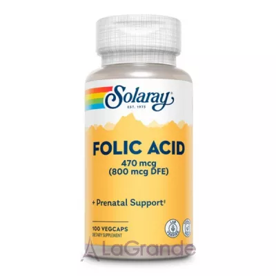 Solaray Folic Acid 1360mcg VegCaps      