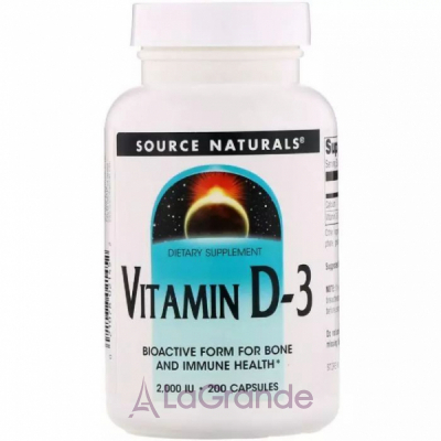 Source Naturals Vitamin D-3 2000 IU   