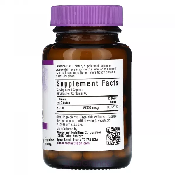 Bluebonnet Nutrition Biotin 5000 mcg ����������� ������� 
