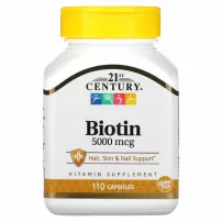 21st Century Biotin 5000 mcg ĳ������ ������� "������", 5000 ���