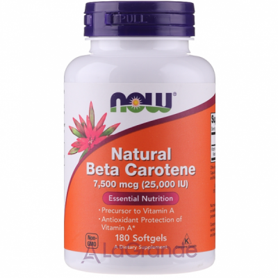 Now Foods Natural Beta Carotene 7500mcg (25000IU)  - 7500  (25 000 ),  