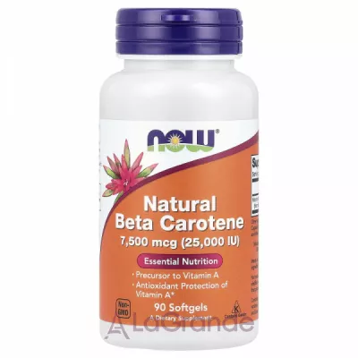 Now Foods Natural Beta Carotene 7500mcg (25000IU)  - 7500  (25 000 ),  