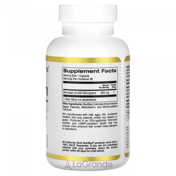 California Gold Nutrition Bromelain 625 mg ����������� ������� ��� ��������� ��������� ����������� 