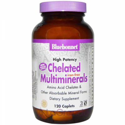 Bluebonnet Nutrition Chelated Multiminerals Iron Free   