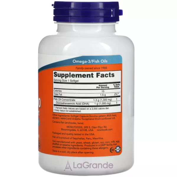 Now Foods DHA-1000 Brain Support ��� ��� ��������� ������ ����� 1000 ��