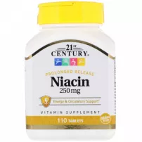 21st Century Niacin 250 mg ����������� ������� "������� �3 (������)", 250 ��