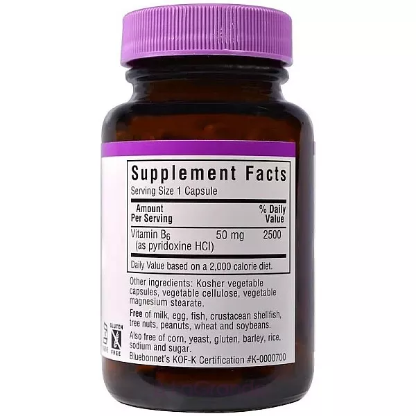 Bluebonnet Nutrition Vitamin B6 50 mg ĳ������ ������� 