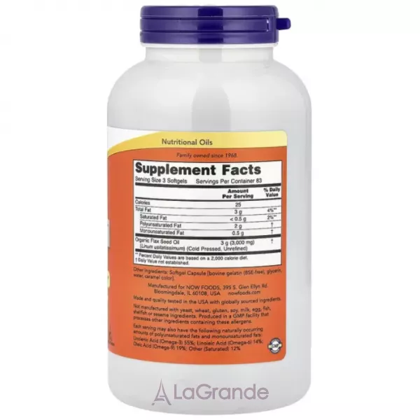 Now Foods Flax Oil 1000 mg ������� ����� 1000 ��