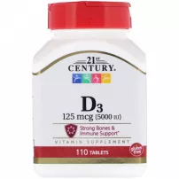 21st Century Vitamin D3 5000 IU ����������� ������� "������� D3", 5000 ��