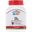 21st Century Vitamin D3 5000 IU 110pcs