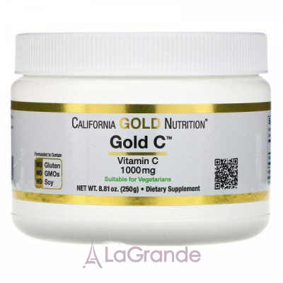 California Gold Nutrition Gold C Powder Vitamin C 1000 mg     