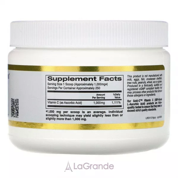 California Gold Nutrition Gold C Powder Vitamin C 1000 mg ����������� ������� � ������� 