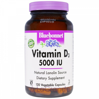 Bluebonnet Nutrition Vitamin D3 5000 IU   