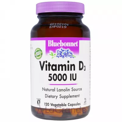 Bluebonnet Nutrition Vitamin D3 5000 IU ĳ  