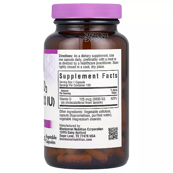 Bluebonnet Nutrition Vitamin D3 5000 IU ����������� ������� 