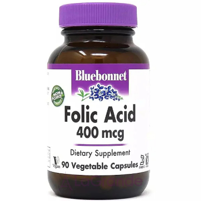 Bluebonnet Nutrition Folic Acid 400 mcg ĳ  