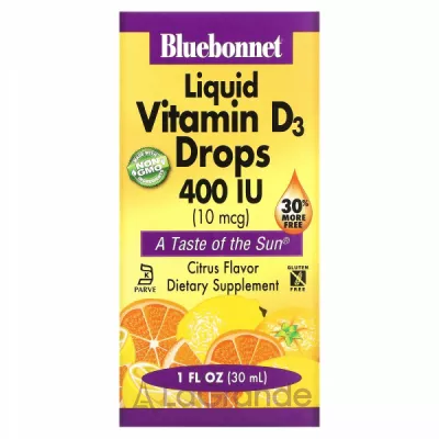 Bluebonnet Nutrition Liquid Vitamin D3 Drops 400 IU   