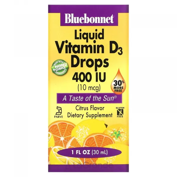 Bluebonnet Nutrition Liquid Vitamin D3 Drops 400 IU ����������� ������� 
