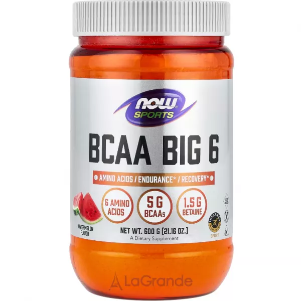Now Foods Sports BCAA Big 6 Powder Watermelon ������������ BCAA ��� ������ 