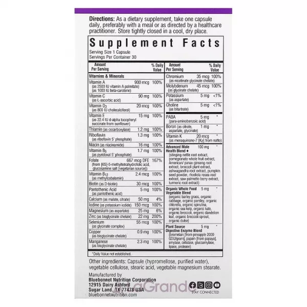 Bluebonnet Nutrition Men's ONE �������������� ��� ������