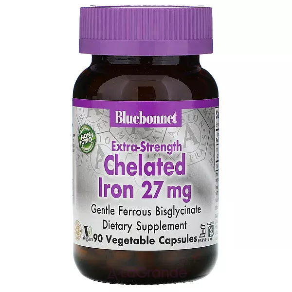 Bluebonnet Nutrition Extra-Strength Chelated Iron 27 mg ����������� ������� 
