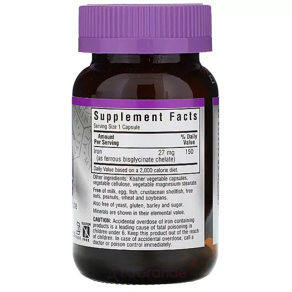 Bluebonnet Nutrition Extra-Strength Chelated Iron 27 mg ����������� ������� 