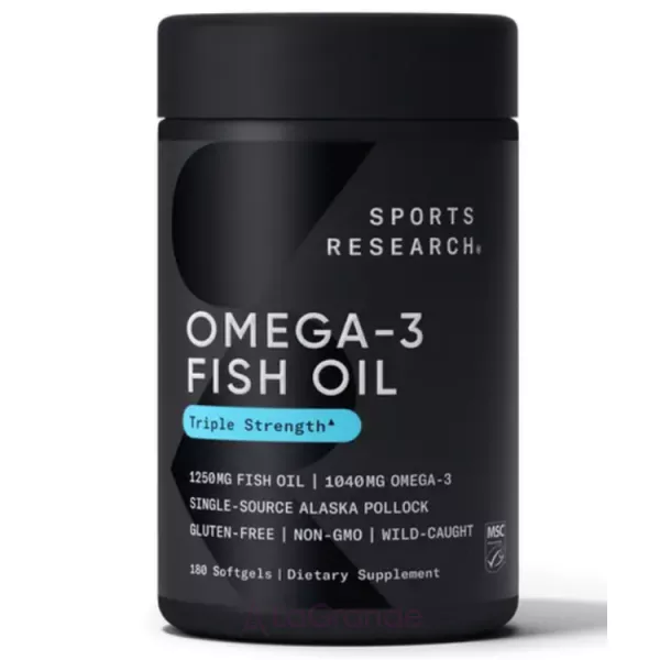 Sports Research Omega-3 Fish Oil Alaska Pollock 1250mg ĳ������ ������� 