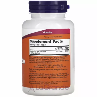 Now Foods Niacinamide 1000 mg  1000   