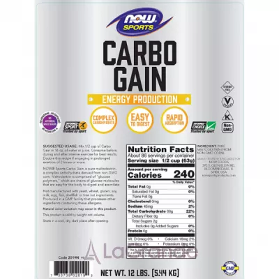 Now Foods Sports Carbo Gain ,  