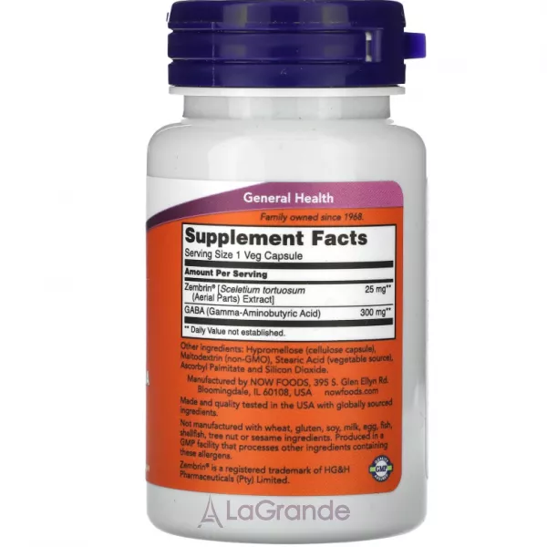 Now Foods Calm & Focus with Zembrin� & GABA ����������� ��������� � ��������� � ����