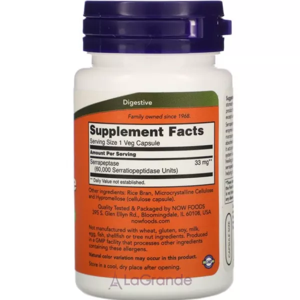 Now Foods Serrapeptase 60,000 Units ������������